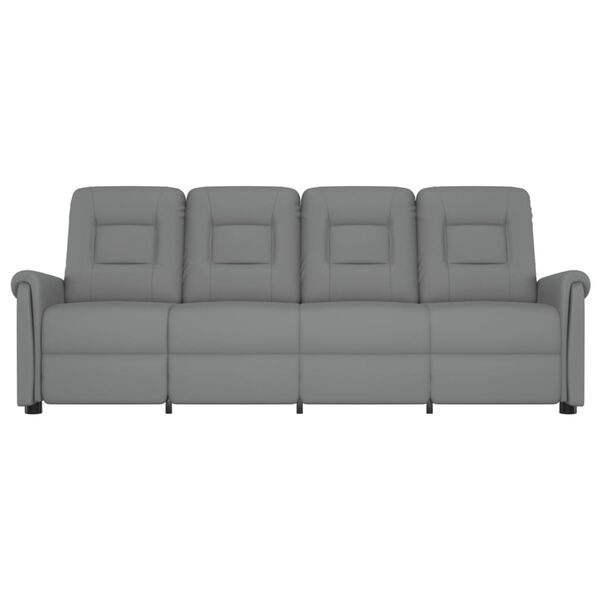 vidaXL 4m&iacute;stn&eacute; mas&aacute;žn&iacute; polohovac&iacute; křeslo &scaron;ed&eacute; uměl&aacute; kůže