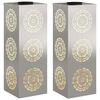 vidaXL Sol&aacute;rn&iacute; LED Cestovn&iacute; Světlo 2 pcs Stř&iacute;brn&aacute; Nerezov&aacute; ocel