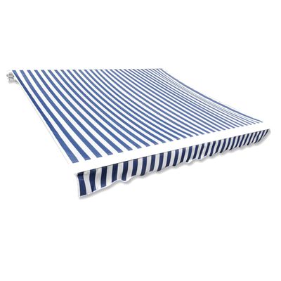 vidaXL Plachta na markýzu plátěná modro-bílá 3 x 2,5 m (bez rámu)
