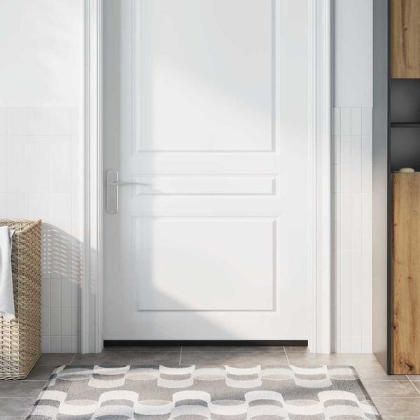 vidaXL Samolepic&iacute; &scaron;těrbiny na dveře 12 pcs Čern&aacute; 100 cm