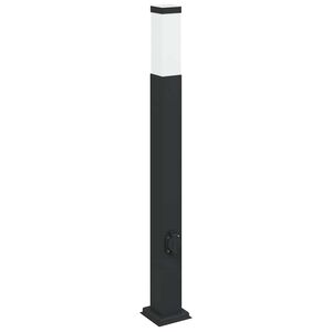 vidaXL Sloupkov&eacute; sv&iacute;tidlo se z&aacute;suvkou 80 cm čern&eacute; IP44