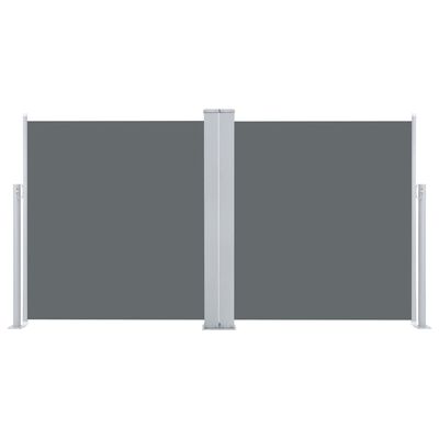 vidaXL Zatahovací boční markýza / zástěna antracitová 120 x 600 cm