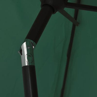 Slunečník zelený 3 m s ocelovou tyčí