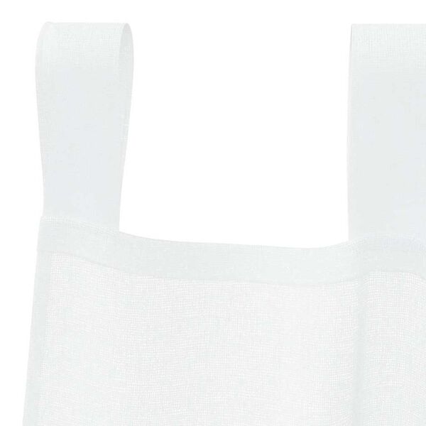 vidaXL Voile Z&aacute;clona se z&aacute;clonami 2 pcs B&iacute;l&aacute; 260 x 140 cm Polyester