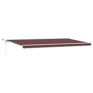 vidaXL Automatick&aacute; zatahovac&iacute; mark&yacute;za s LED hněd&aacute; 600 x 300 cm