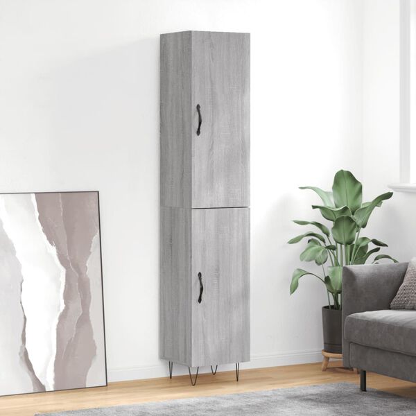 vidaXL Skříň highboard šedá sonoma 34,5 x 34 x 180 cm kompozitní dřevo