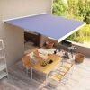 vidaXL Kazetov&aacute; mark&yacute;za na ručn&iacute; ovl&aacute;d&aacute;n&iacute; 400 x 300 cm modro-b&iacute;l&aacute;