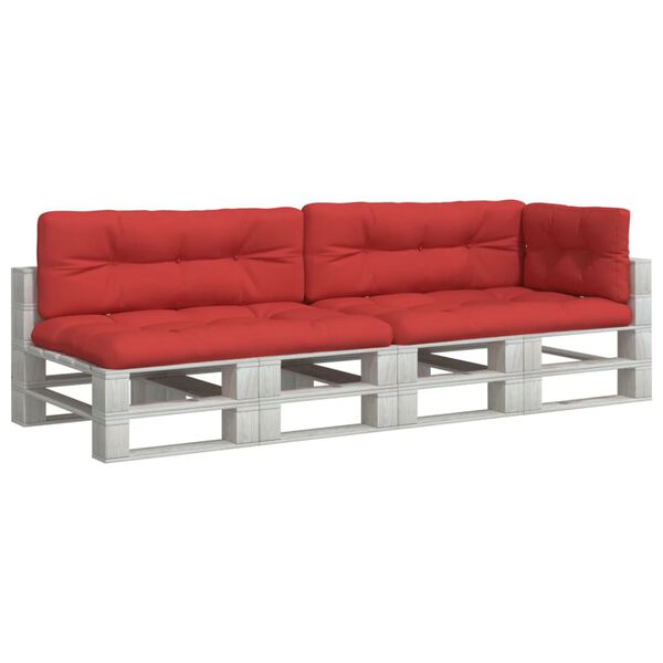 vidaXL Podu&scaron;ky na palety 5 ks červen&eacute; textil