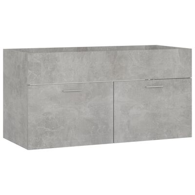 vidaXL Skříňka pod umyvadlo betonově šedá 90x38,5x46 cm dřevotříska