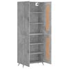 vidaXL Skř&iacute;ň highboard betonově &scaron;ed&aacute; 69,5x34x180 cm kompozitn&iacute; dřevo