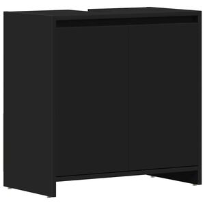 vidaXL Koupelnov&aacute; skř&iacute;ňka čern&aacute; 60 x 33 x 60 cm kompozitn&iacute; dřevo