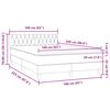 vidaXL Box spring postel s matrac&iacute; čern&aacute; 160x220 cm samet