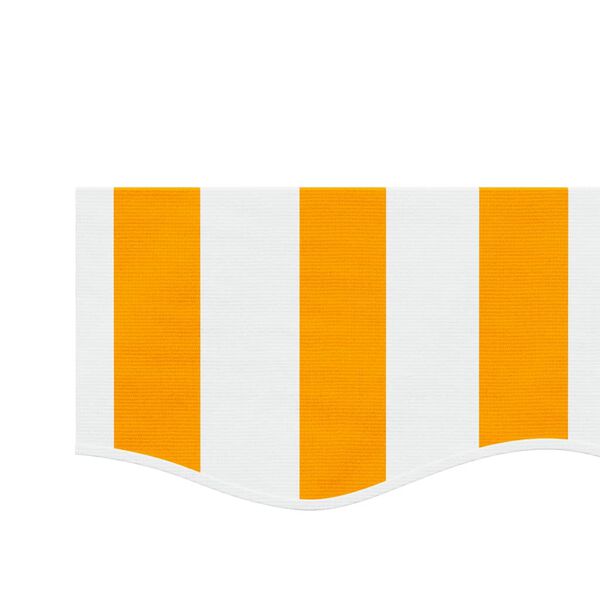 vidaXL Náhradní volán k markýze žluté a bílé pruhy 4 m