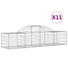 vidaXL Klenut&eacute; gabionov&eacute; ko&scaron;e 11 ks 200x50x40/60 cm pozinkovan&eacute; železo