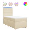 vidaXL Box spring postel s matrac&iacute; kr&eacute;mov&aacute; 90x200 cm textil