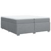 vidaXL Box spring postel s matrac&iacute; světle &scaron;ed&aacute; 200 x 200 cm textil