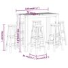 vidaXL 7d&iacute;ln&yacute; zahradn&iacute; barov&yacute; set masivn&iacute; ak&aacute;ciov&eacute; dřevo