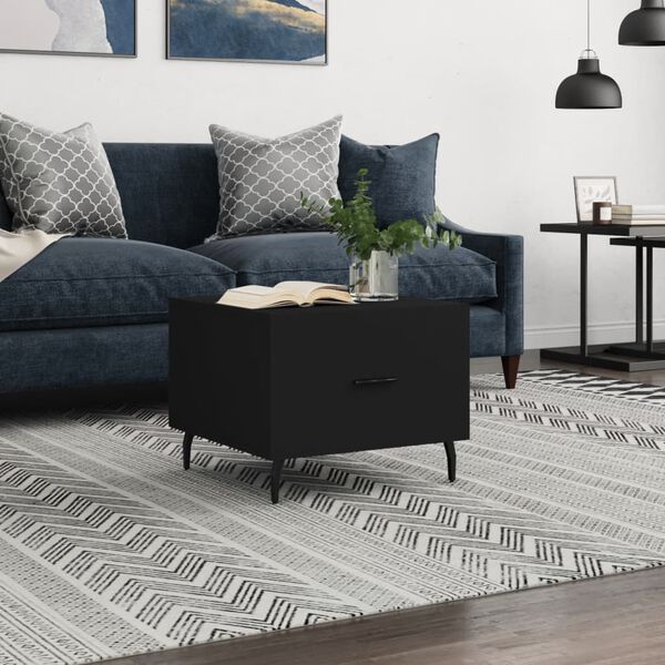 vidaXL Konferenčn&iacute; stolek čern&yacute; 50 x 50 x 40 cm kompozitn&iacute; dřevo