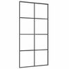 vidaXL Posuvn&eacute; dveře s kov&aacute;n&iacute;m 102,5 x 205 cm ESG sklo a hlin&iacute;k