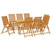 vidaXL 9d&iacute;ln&yacute; zahradn&iacute; j&iacute;deln&iacute; set 180x90x75 cm masivn&iacute; ak&aacute;ciov&eacute; dřevo