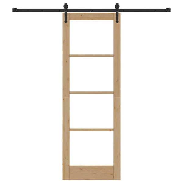 vidaXL Posuvné dveře Přirozená a černá 73,5 x 211 cm