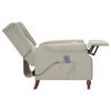 vidaXL Mas&aacute;žn&iacute; polohovac&iacute; křeslo světle &scaron;ed&eacute; mikrovl&aacute;kno