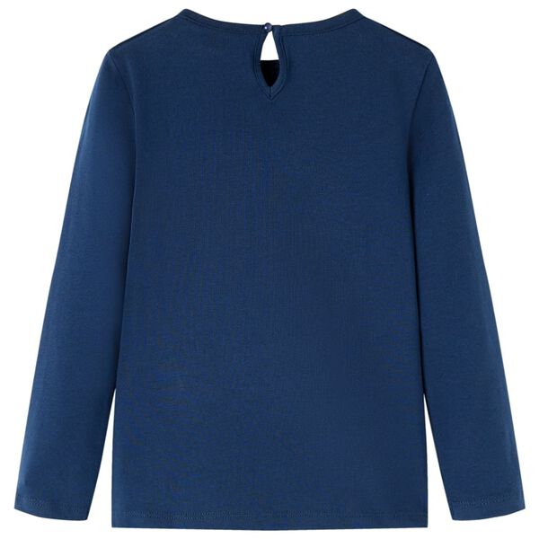 Dětsk&eacute; tričko s dlouh&yacute;m ruk&aacute;vem n&aacute;mořnicky modr&eacute; 140