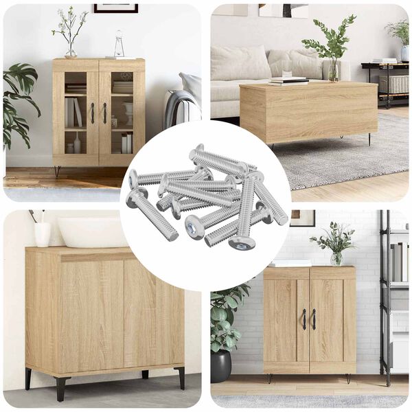 vidaXL Hlavov&yacute; z&aacute;mkov&yacute; &scaron;roub 12 pcs Stř&iacute;brn&aacute; M6 x 35 mm Ocel