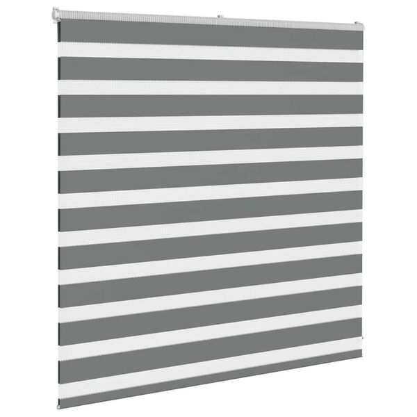 vidaXL Zebra roleta tmavě šedá 140x100cm šířka látky 135,9cm polyester