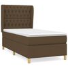 vidaXL Box spring postel s matrac&iacute; tmavě hněd&aacute; 100 x 200 cm textil