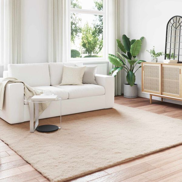 vidaXL Koberec z umělé králičí kožešiny Olite Taupe 240 x 240 cm