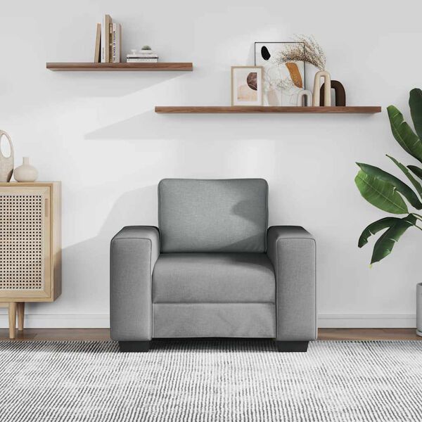 vidaXL Rozkl&aacute;dac&iacute; křeslo Světle &scaron;ed&aacute; 100x77x82 cm textil