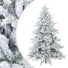 vidaXL Uměl&yacute; v&aacute;nočn&iacute; strom ze sněhu s čepic&iacute; B&iacute;l&aacute; 180 cm PVC, ocel