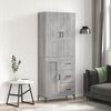 vidaXL Skř&iacute;ň highboard &scaron;ed&aacute; sonoma 69,5 x 34 x 180 cm kompozitn&iacute; dřevo
