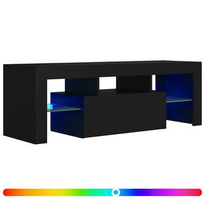 vidaXL TV skř&iacute;ňka s LED osvětlen&iacute;m čern&aacute; 120 x 35 x 40 cm