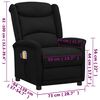 vidaXL Elektrick&eacute; mas&aacute;žn&iacute; křeslo čern&eacute; l&aacute;tka z mikrovl&aacute;kna