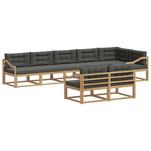 vidaXL Venkovn&iacute; pohovkov&aacute; souprava 6 pcs B&iacute;l&aacute; a antracitov&aacute; Polyester