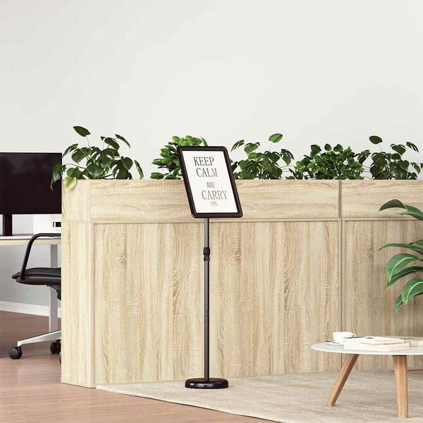 vidaXL St&aacute;nky pro veletrhy Čern&aacute; 25 x 25 x 125 cm Hlin&iacute;k