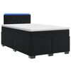 vidaXL Box spring postel s matrac&iacute; a LED Čern&aacute; 120 x 200 cm Samet