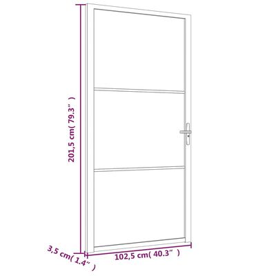 vidaXL Interiérové dveře 102,5 x 201,5 cm bílé matné sklo a hliník