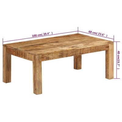 vidaXL Konferenční stolek 100 x 60 x 40 cm masivní mangovníkové dřevo