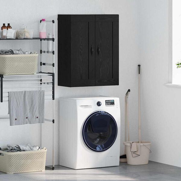 vidaXL N&aacute;stěnn&aacute; skř&iacute;ňka Čern&yacute; dub 69,5 x 34 x 90 cm kompozitn&iacute; dřevo