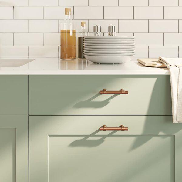 vidaXL Nábytkové úchytky 10 ks bronzové 64 mm nerezová ocel