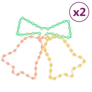 vidaXL Siluety v&aacute;nočn&iacute;ch zvonků se 72 LED 2 ks 50 x 56 cm