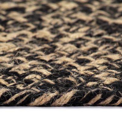 vidaXL Ručně vyráběný koberec juta černý a přírodní 150 cm
