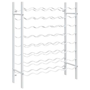 vidaXL Stojan na v&iacute;no na 48 lahv&iacute; b&iacute;l&yacute; kov