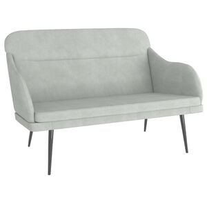 vidaXL Lavice světle &scaron;ed&aacute; 110 x 76 x 80 cm samet
