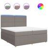vidaXL Box spring postel s matrac&iacute; taupe 200x200 cm textil