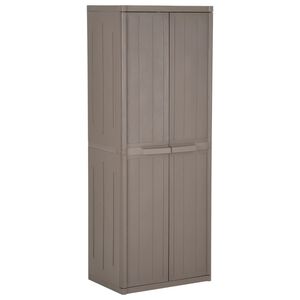 vidaXL Zahradn&iacute; &uacute;ložn&aacute; skř&iacute;ň hněd&aacute; 65 x 45 x 172 cm PP vzhled dřeva
