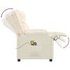 vidaXL Elektrické masážní křeslo krémové umělá kůže